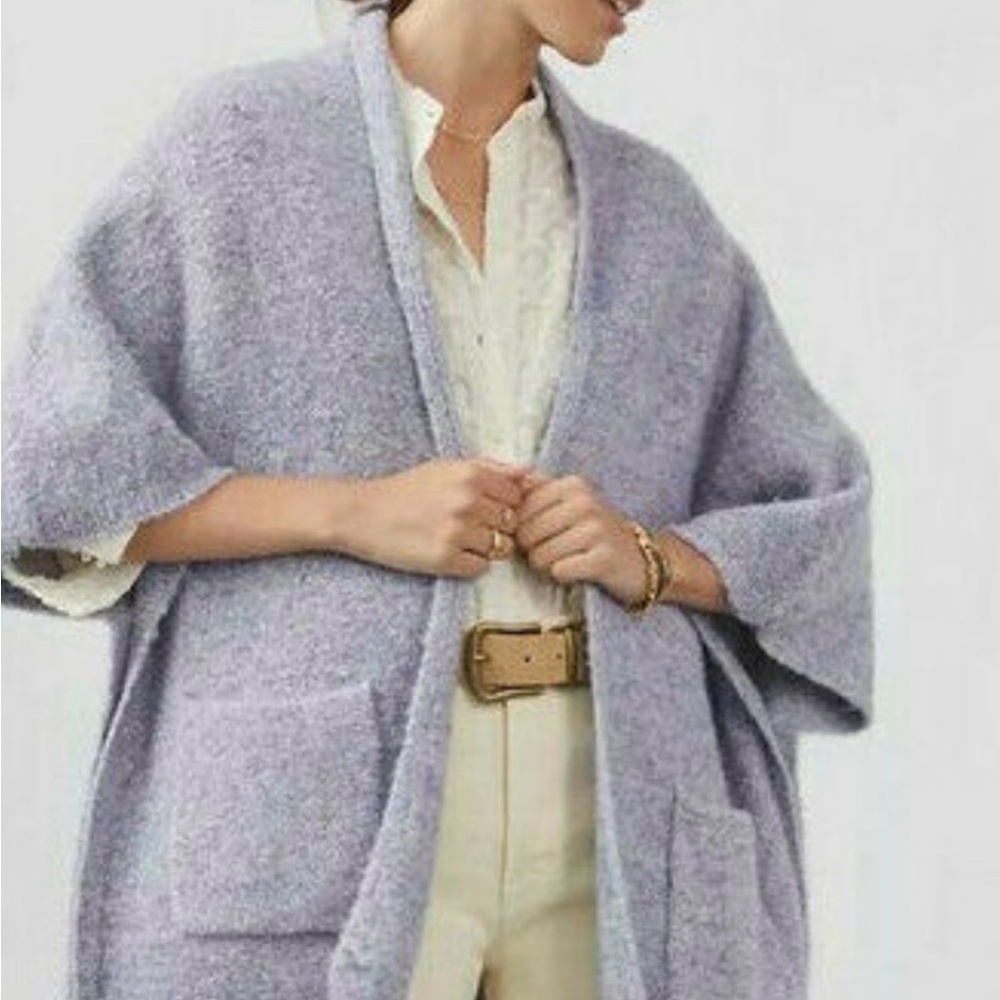 Anthropologie Purple Boucle Knit Women's Kimono